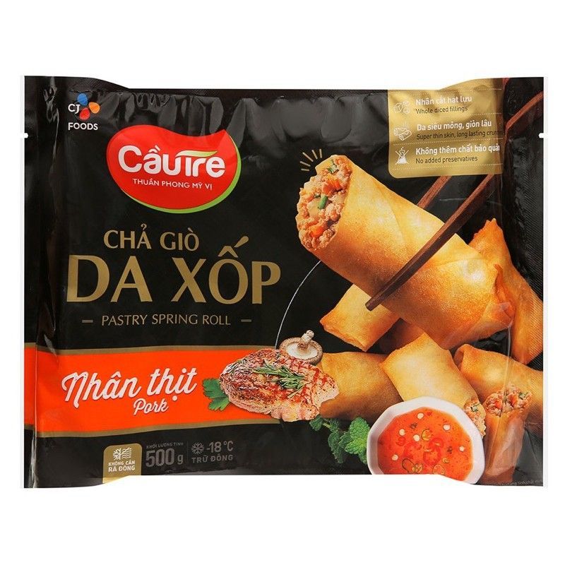 Chả giò da xốp nhân thịt Cầu Tre 500g