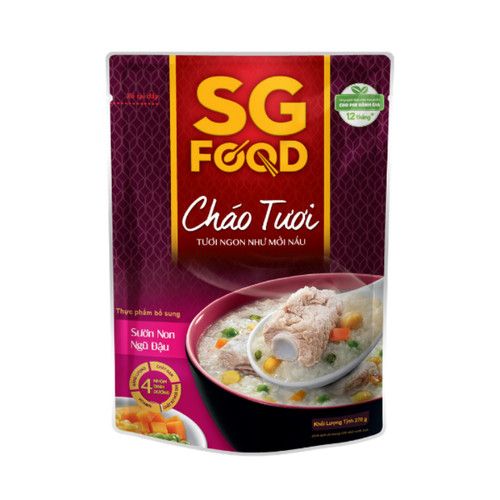 Cháo sườn non ngũ đậu SG food 270g