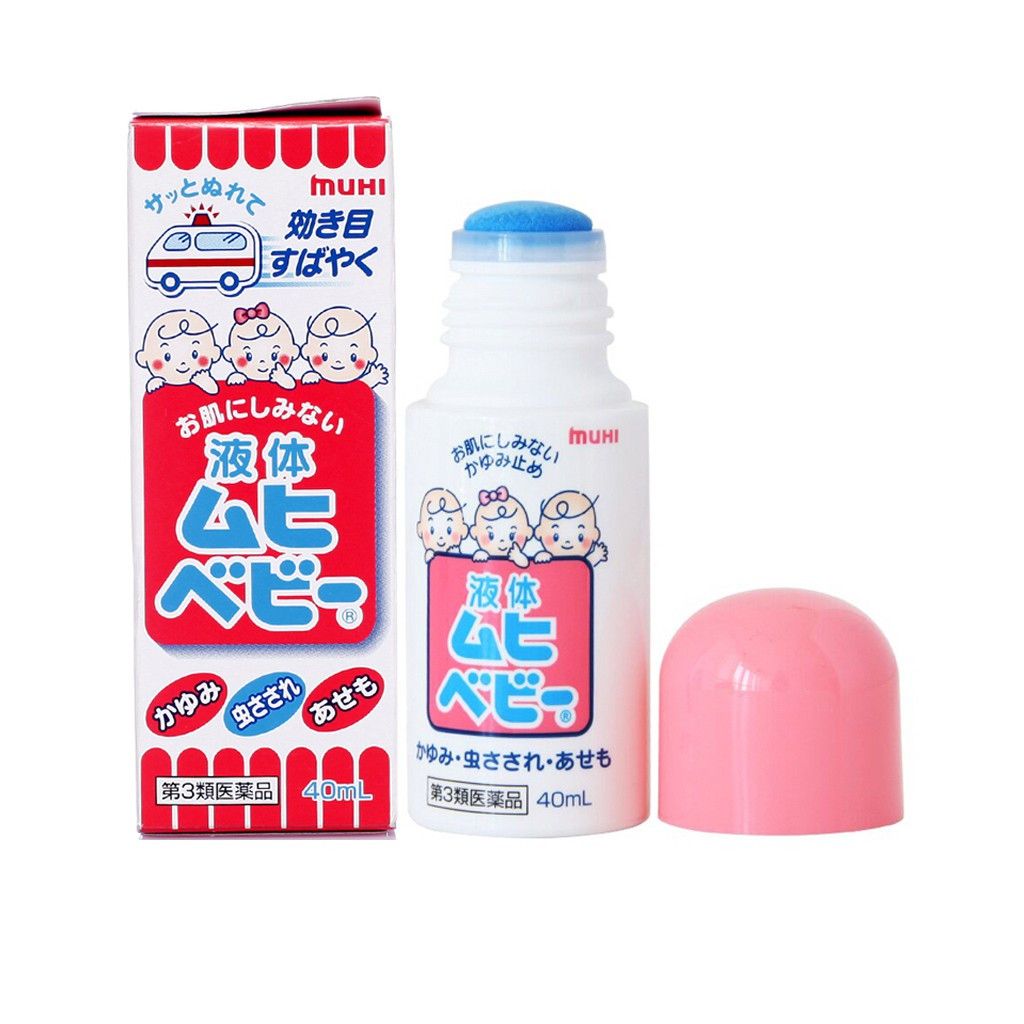 Lăn muỗi Muhi cho bé 3m+ 40ml (Nhật Bản)