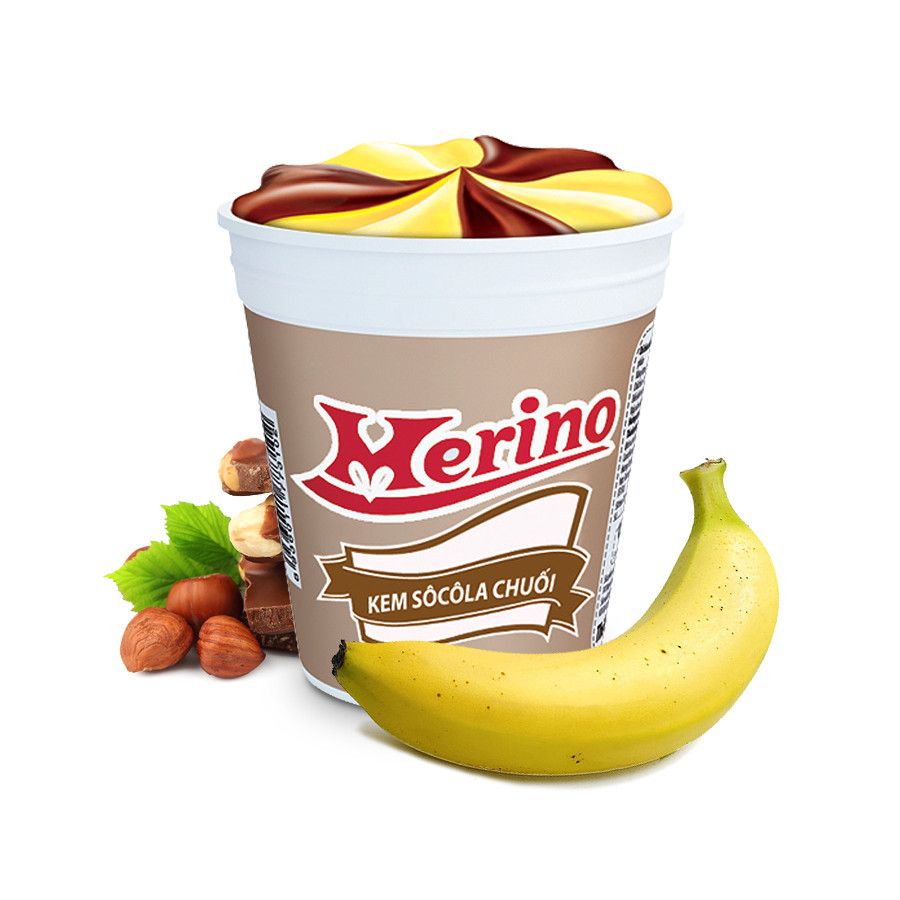 Kem ly Merino chocolate chuối