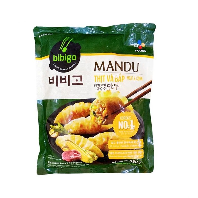 Bánh xếp Mandu Bibigo nhân thịt và bắp 350g