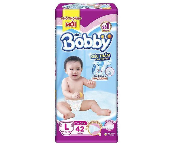 Tã dán Bobby siêu thấm L42 (9-13kg)