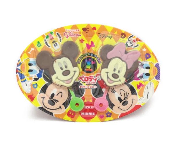 Kẹo mút chocolate Glico Mickey & Minnie 19g (Nhật Bản)