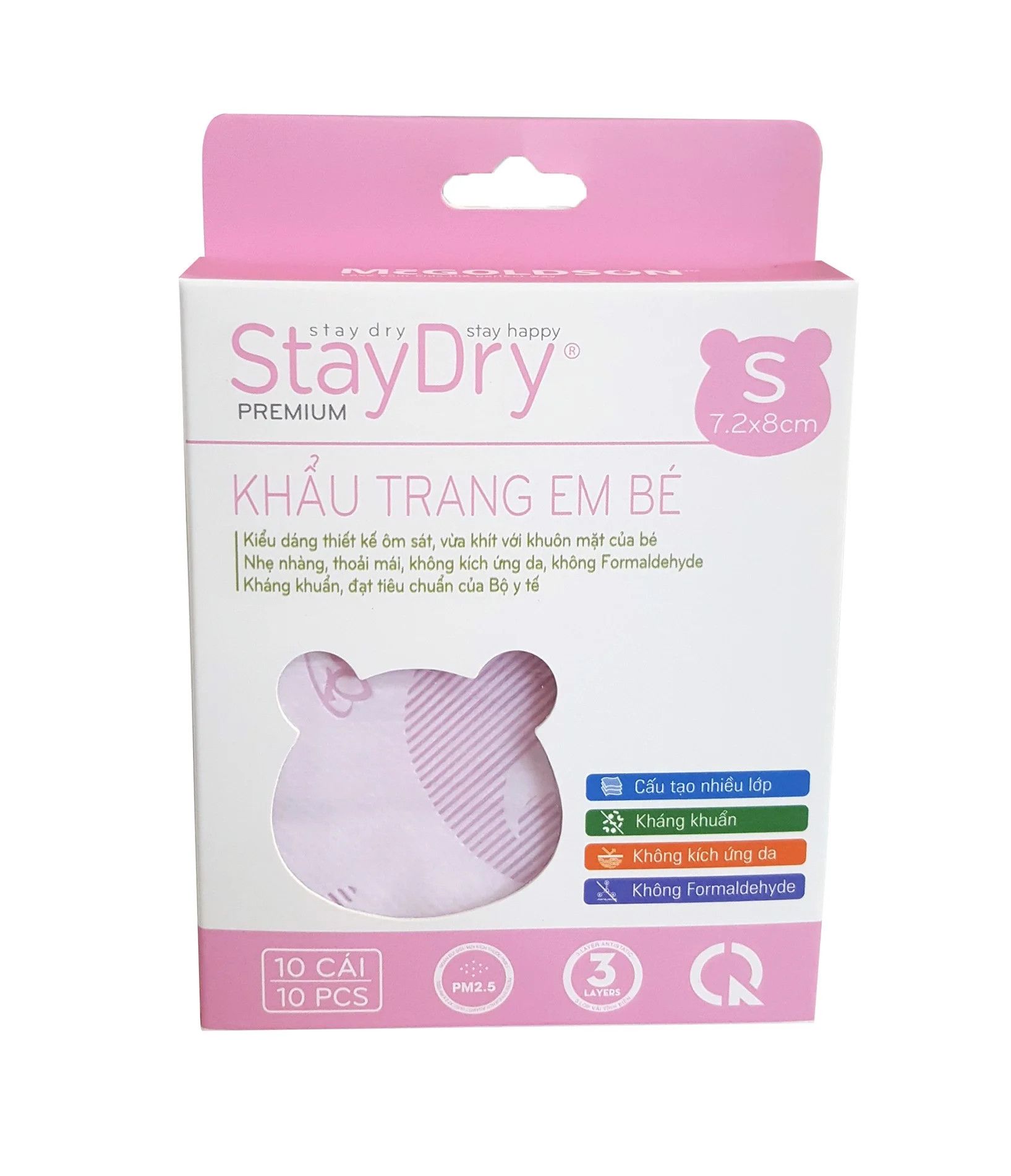 Khẩu trang cho bé Stay Dry size S