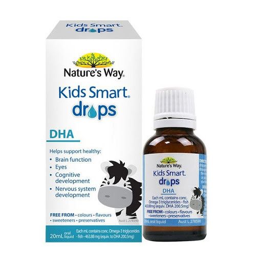 Nature's Way Kids Smart Drops DHA cho bé hỗ trợ phát triển não bộ, thị lực  200ml (Úc)