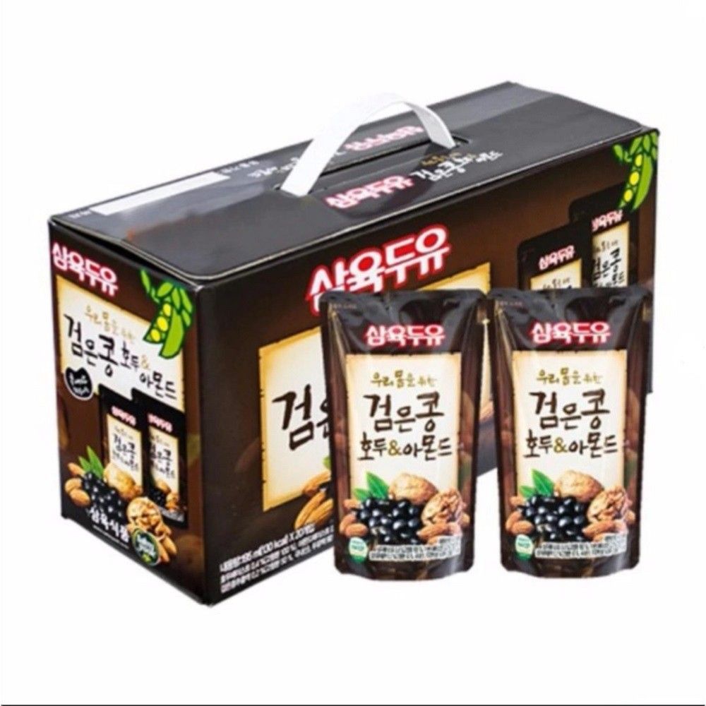 361759 [THÙNG 20 Gói] sữa Sahmyook Foods hạnh nhân, óc chó, đậu đen 190ml (Hàn Quốc)