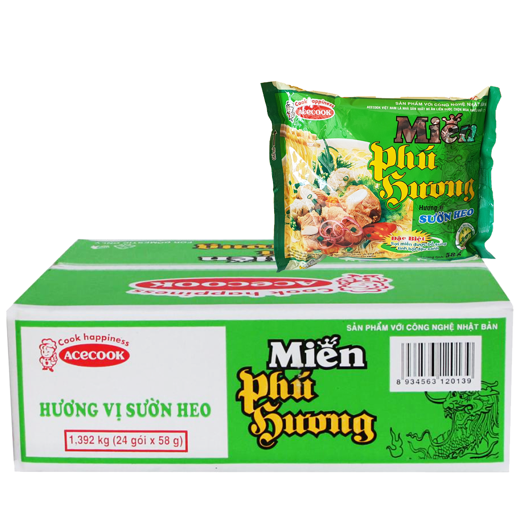 THÙNG 24 GÓI Miến Phú Hương sườn heo 55g