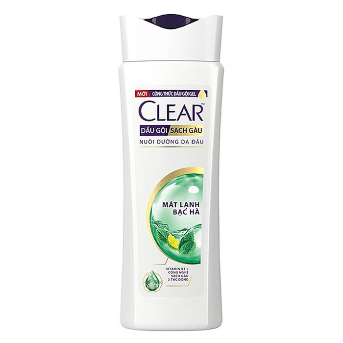 Dầu gội Clear sạch gàu mát lạnh bạc hà 170g