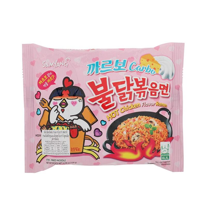 Mỳ khô gà cay SamYang phô mai kem Carbonara 130g (Hàn Quốc)