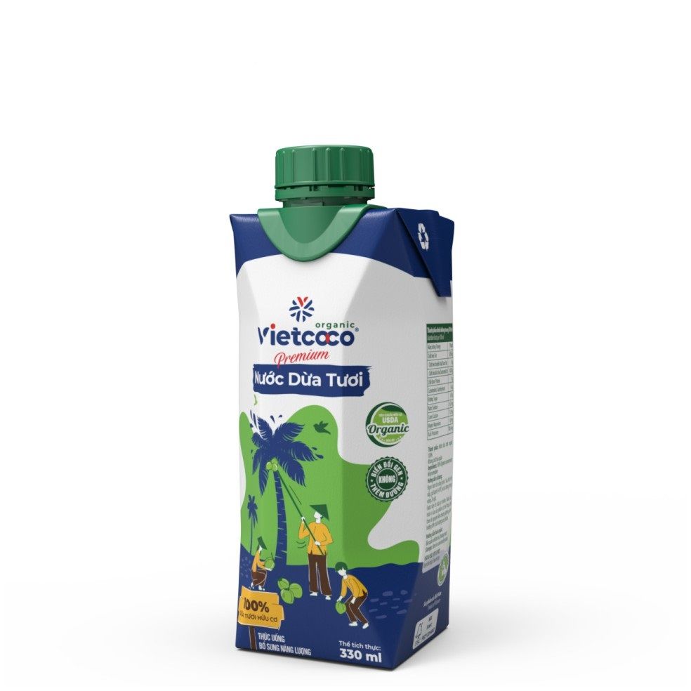 Nước dừa tươi Vietcoco Organic 330ml