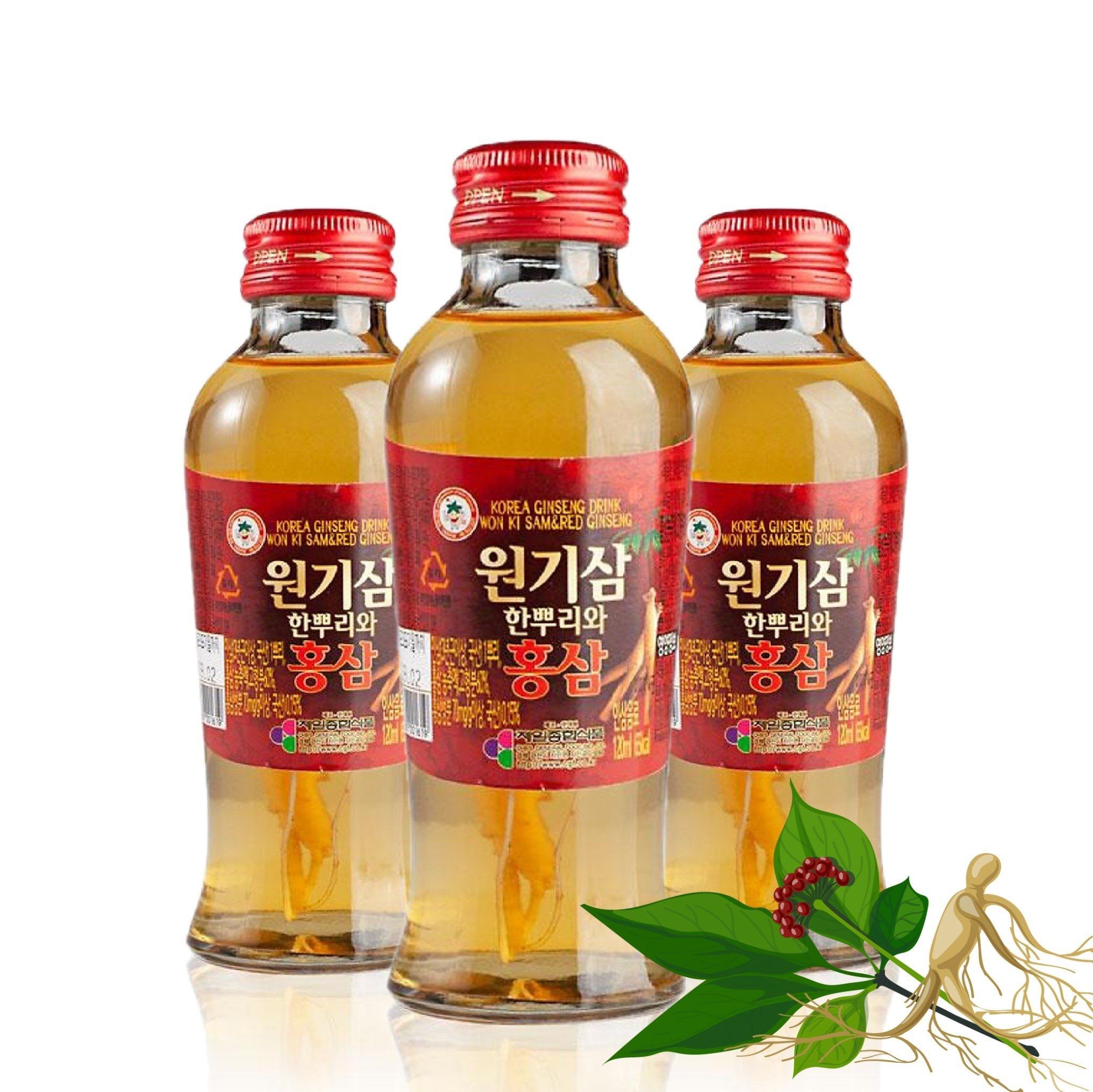 Nước hồng sâm nguyên củ Won Ki Sam 120ml (Hàn Quốc)