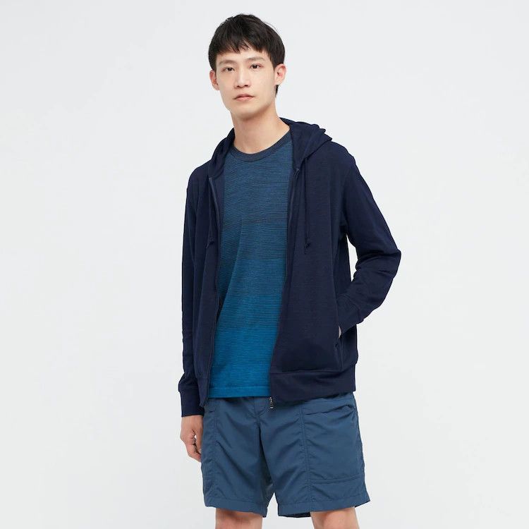 Áo chống nắng (tia UV) Uniqlo vải mắc lưới (Nhật Bản)- Nam - S - 69 Navy