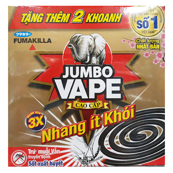 Nhang đuổi muỗi Jumbo Vape ít khói 222g