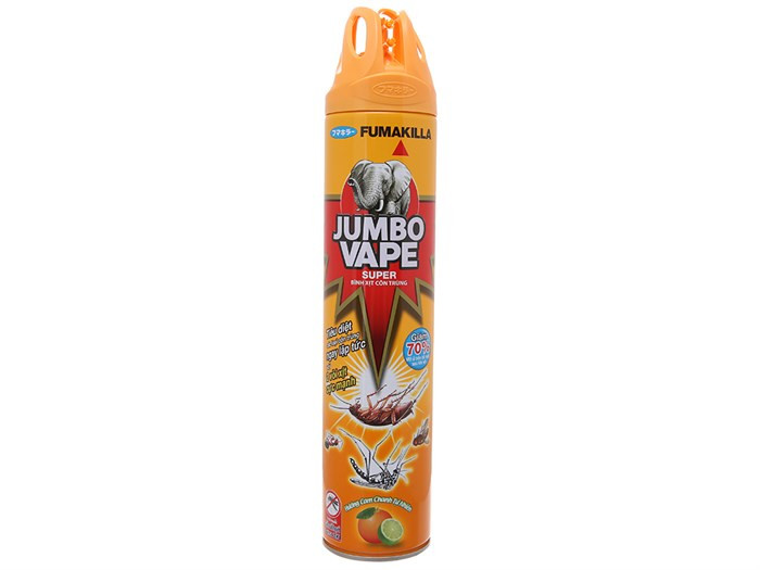 Bình xịt côn trùng Jumbo Vape hương cam chanh tự nhiên 600ml