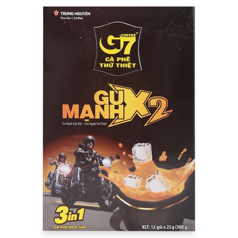 CAFE G7 Gu mạnh 3in1 hộp 12 gói x 25g