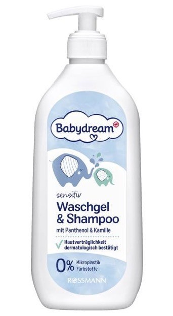 Sữa tắm gội Babydream Waschgel & Shampoo Rossmann 500ml (Đức)