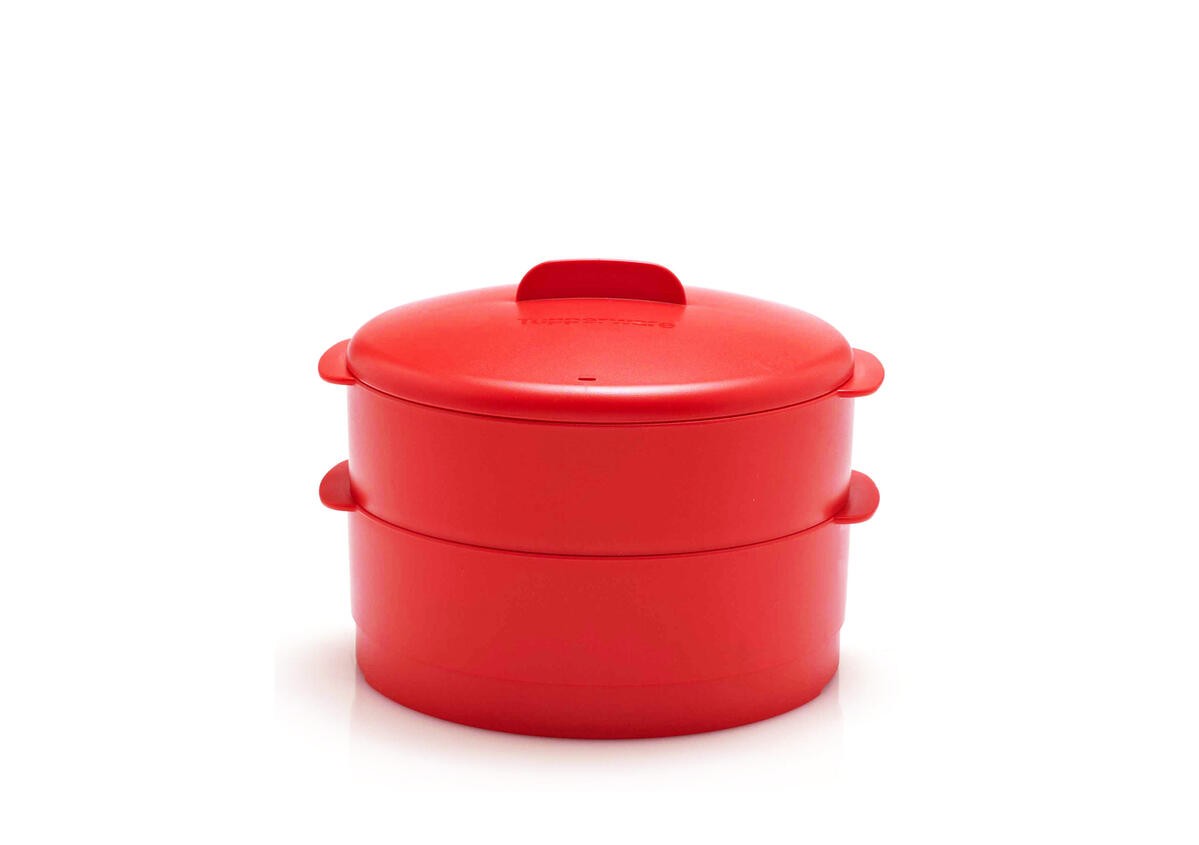 Xửng hấp Tupperware STEAM IT 2 tầng màu đỏ (NKTQ)