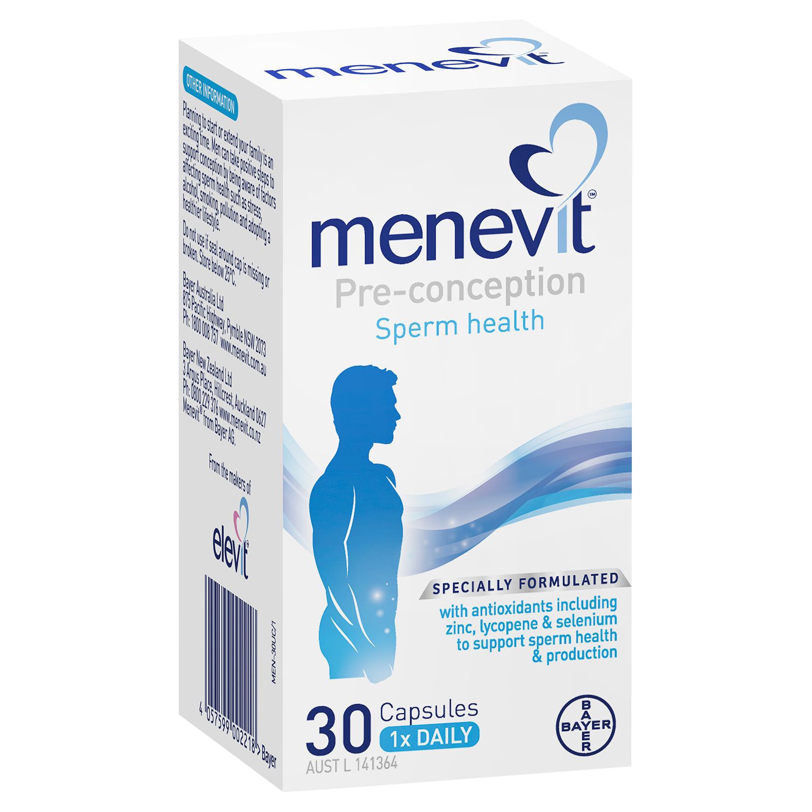 Menevit hỗ trợ sinh sản nam giới 30 viên (Úc)