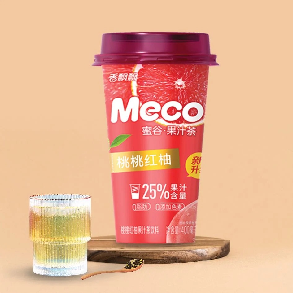 Trà hoa quả Meco vị đào bưởi 400ml (TQ)