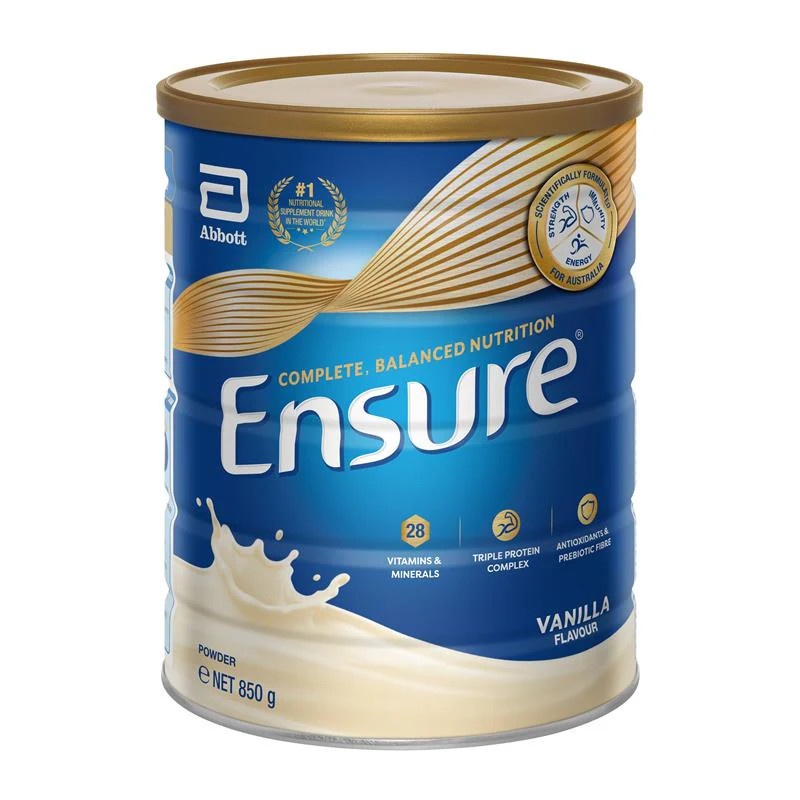 Lon Sữa bột Ensure vani 850g (Úc)