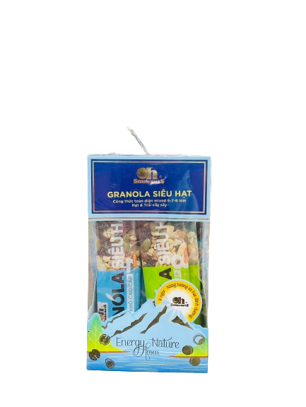 Granola siêu hạt Mix 6-7-8 loại hạt và trái cây sấy Oh Smile Nuts 315g