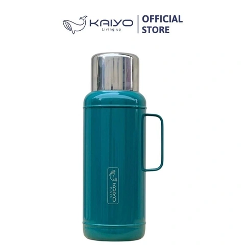 Phích giữ nhiệt 2 lớp inox Kaiyo Thermos Flask MÀU XANH 2.2L (NKTQ)