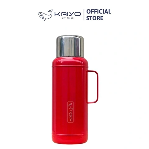 Phích giữ nhiệt 2 lớp inox Kaiyo Thermos Flask MÀU ĐỎ 2.2L (NKTQ)