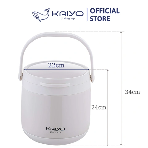 Nồi ủ chân không Kaiyo màu trắng 4.5L (NKTQ)