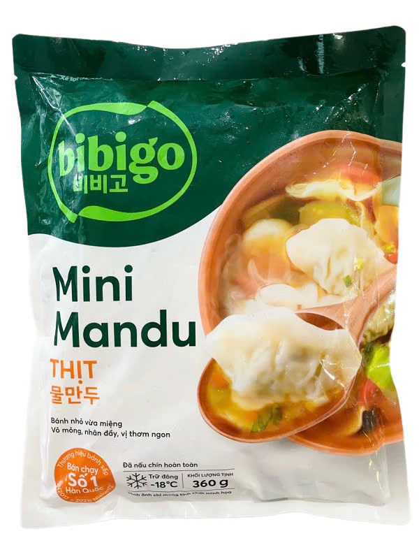 Bánh xếp Mini Mandu Bibigo nhân thịt 360g