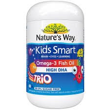 Nature’s Way Kids Smart Omega-3 Fish Oil Trio 60 viên (Úc)