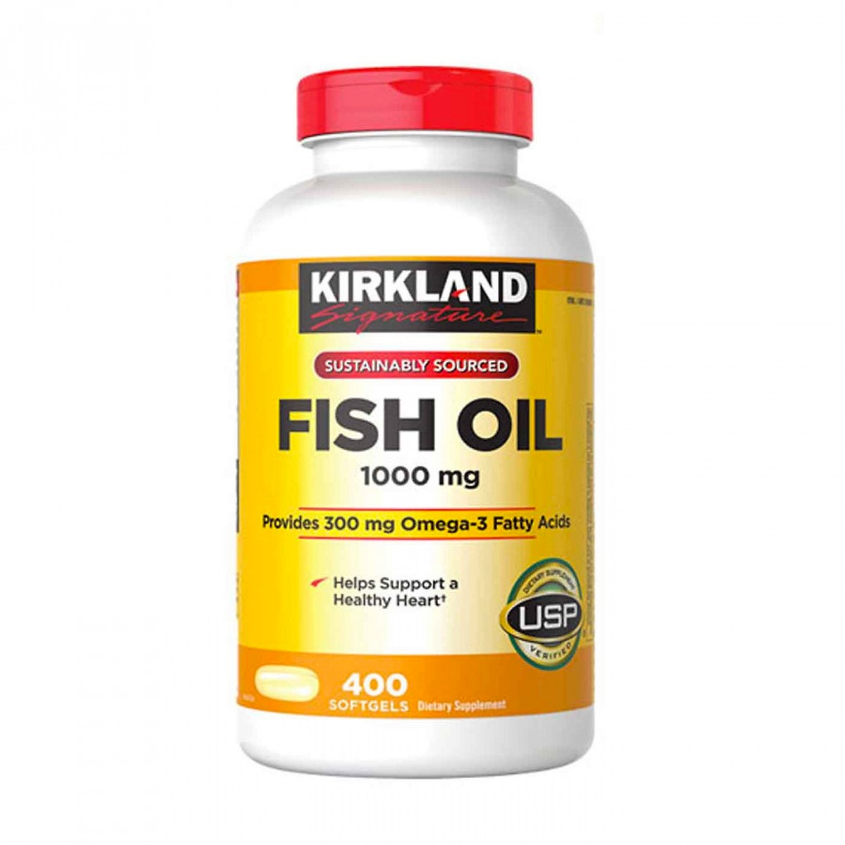 Viên dầu cá Kirkland Fish Oil 400 viên (Mỹ)