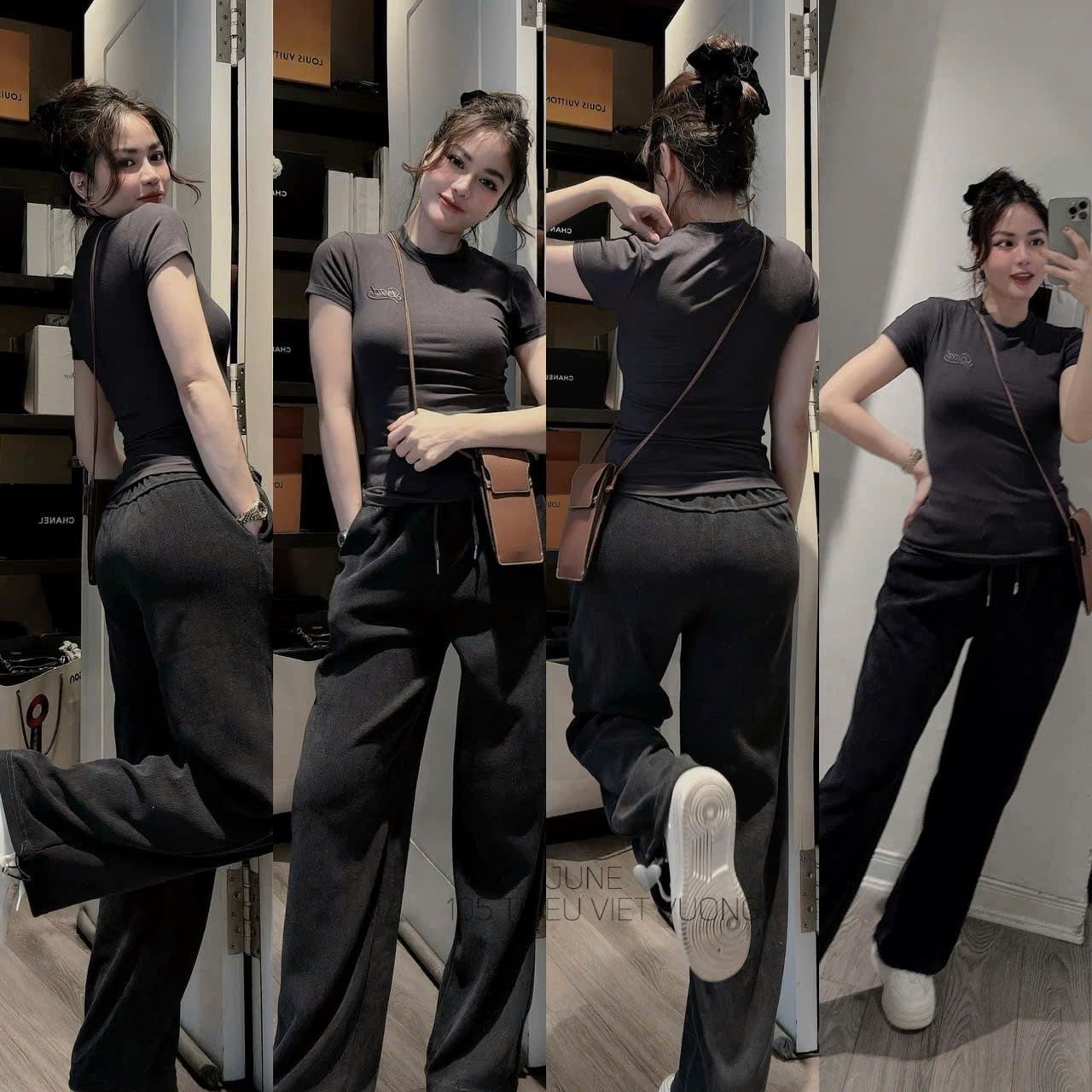 set bộ bad màu xám
