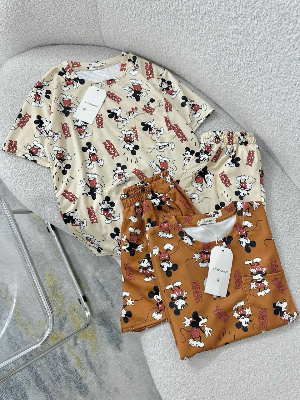 Set mickey quần cộc in tràn 2m