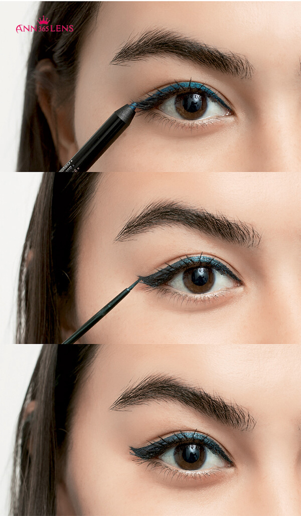 cách kẻ eyeliner cho người mắt 2 mí