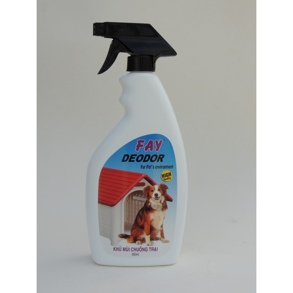 FAY DEODOR for Pet’ environment – KHỬ MÙI CHUỒNG TRẠI nuôi chó mèo động vật - Chai 350ml