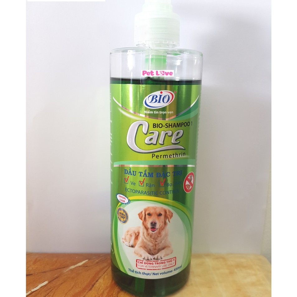 Sữa tắm Bio Care (450ml) diệt ve rận, bọ chét, khử mùi chó mèo