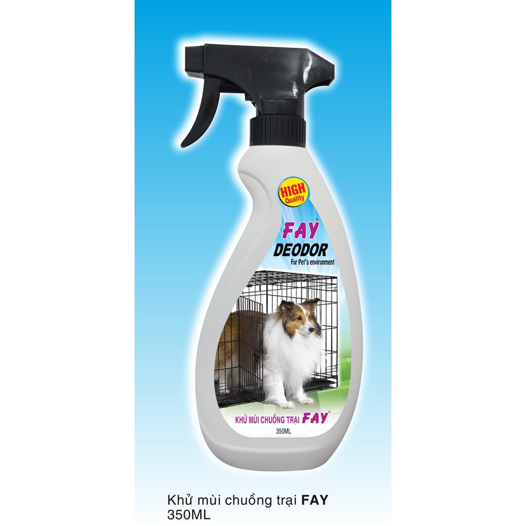 FAY DEODOR for Pet’ environment – KHỬ MÙI CHUỒNG TRẠI nuôi chó mèo động vật - Chai 350ml