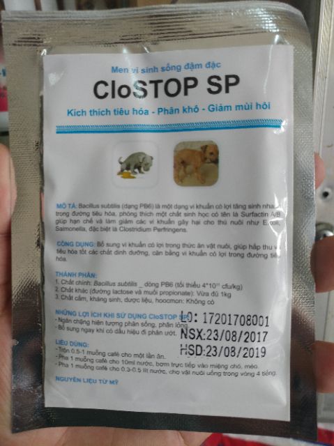 Clostop SP Men vi sinh sống đậm đặc cho chó mèo heo gà vịt