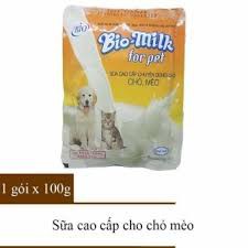 BIO - MILK FOR PET - SỮA CAO CẤP CHUYÊN DÙNG CHO CHÓ MÈO CON GÓI 100g - GÓI 100G