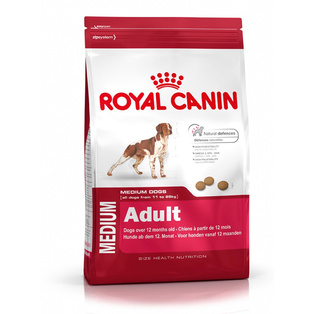 Thức ăn ROYAL CANIN MEDIUM ADULT 1KG cho chó trưởng thành (1 năm tuổi trở lên), giống chó vừa ( từ 11 - 25kg )