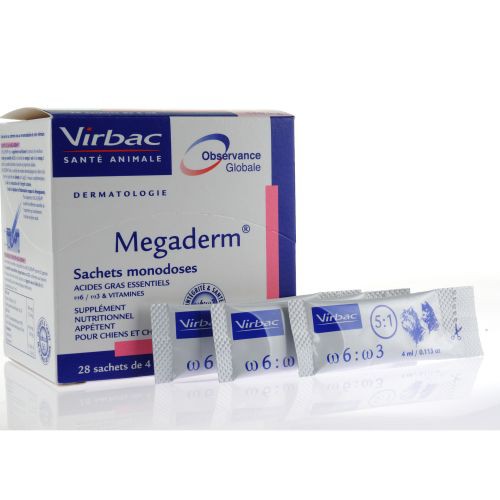 Một gói Virbac Megaderm Gel dinh dưỡng giúp mượt da lông và giảm ngứa chó mèo 4ml (hộp 28 gói )