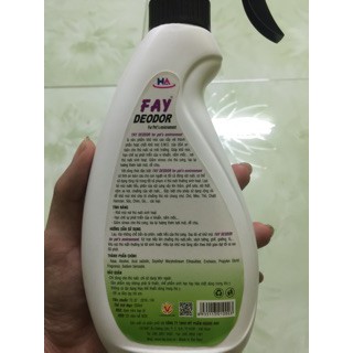 FAY DEODOR for Pet’ environment – KHỬ MÙI CHUỒNG TRẠI nuôi chó mèo động vật - Chai 350ml