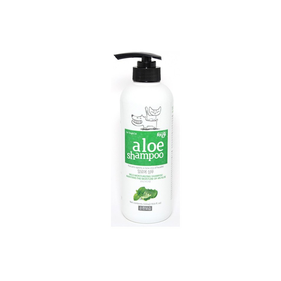 ALOE SHAMPOO – DẦU GỘI NHA ĐAM FORCANS CHÓ MÈO 550ML - CHAI 55OML