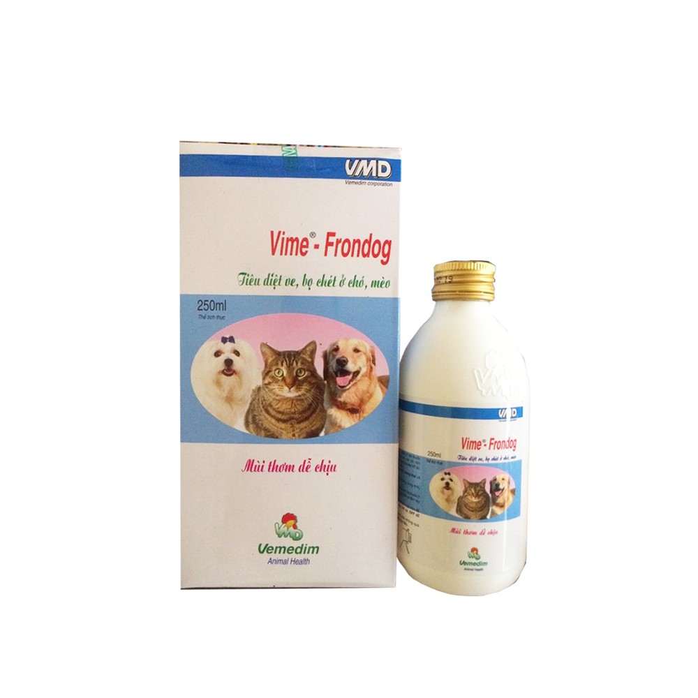 Vime - Frondog thuốc trị ve bọ chét dạng xịt cho chó mèo hiệu quả tức thì 250ml