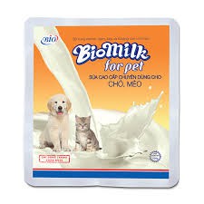 BIO - MILK FOR PET - SỮA CAO CẤP CHUYÊN DÙNG CHO CHÓ MÈO CON GÓI 100g - GÓI 100G