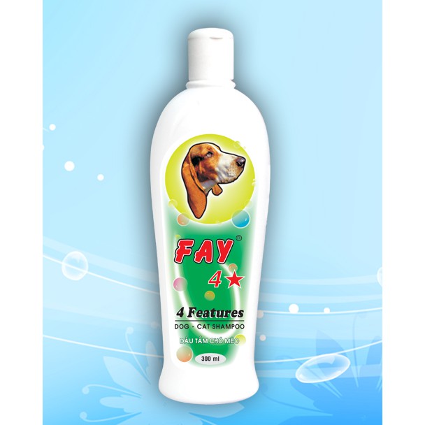 Dầu tắm FAY 4 Sao 300ml/800ml sạch ve, làm đẹp da lông 4 tính năng