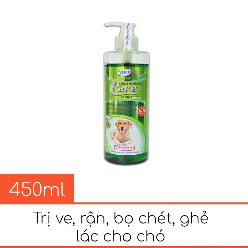 Sữa tắm Bio Care (450ml) diệt ve rận, bọ chét, khử mùi chó mèo