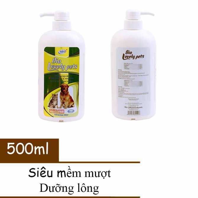 SỮA TẮM KHỬ MÙI HÔI DƯỠNG LÔNG CHÓ MÈO BIO LOVELY PET 500ML - CHAI 500ML