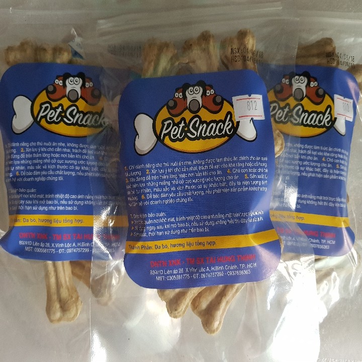 PetSnack bánh thưởng xương da cho chó cún THT MS: 812