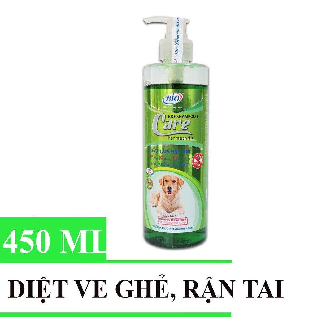 Sữa tắm Bio Care (450ml) diệt ve rận, bọ chét, khử mùi chó mèo